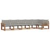 vidaXL Lauko sofos komplektas 6 vnt. Natūrali ir &scaron;viesiai pilka