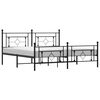 vidaXL Lovos rėmas su galvūgaliu/kojūgaliu, juodas, 183x213cm, metalas