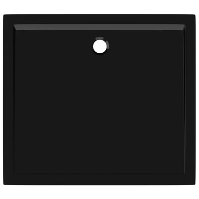 vidaXL Dušo padėklas, juodos spalvos, 80x90cm, ABS, stačiakampis