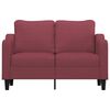 vidaXL Dvivietė sofa, raudonojo vyno spalvos, 120cm, audinys