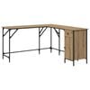 vidaXL Stalas Amatininkų ąžuolas Apdirbta mediena 141 x 141 x 75 cm
