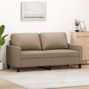 vidaXL Dvivietė sofa, kapučino spalvos, 140cm, dirbtinė oda
