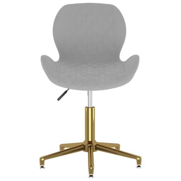 vidaXL Pasukamos valgomojo kėdės, 2vnt., &scaron;viesiai pilkos, aksomas