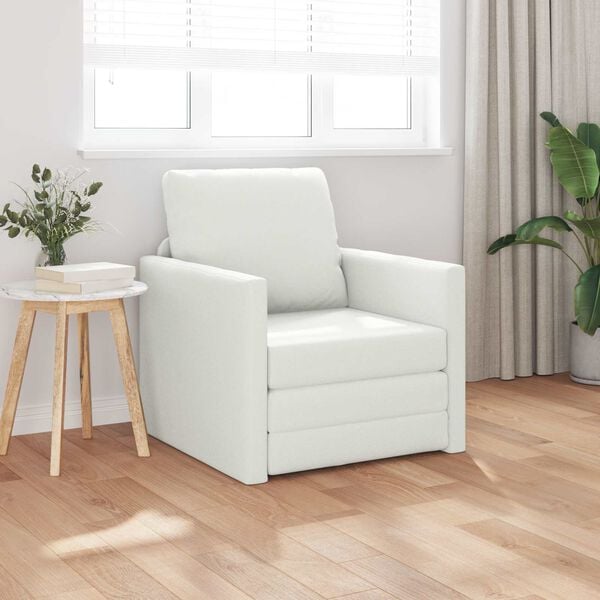 vidaXL Sofa lova 60cm Balta Dirbtinė Oda