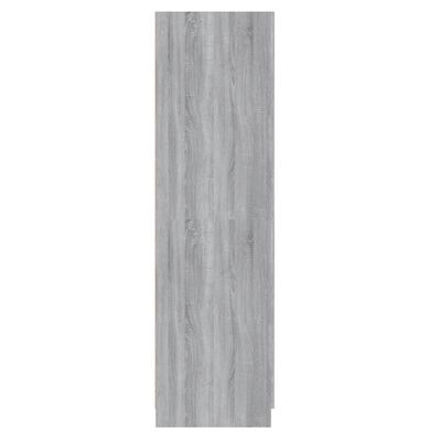 vidaXL Drabužių spinta, pilkos ąžuolo spalvos, 80x52x180cm, mediena