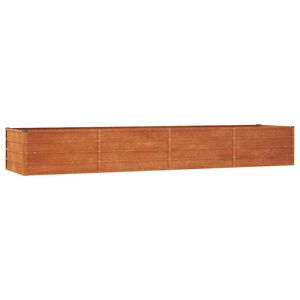 vidaXL Auk&scaron;tas sodo lovelis, rūdžių, 320x80x45cm, Corten plienas