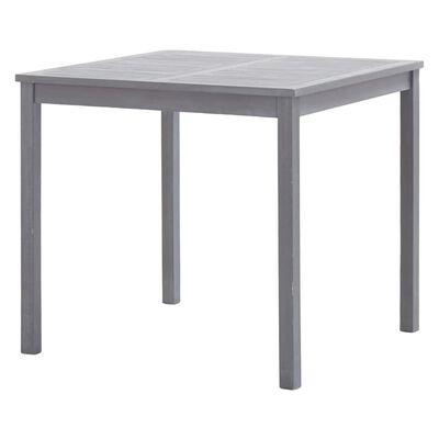 vidaXL Sodo stalas, pilkas, 80x80x74cm, akacijos medienos masyvas