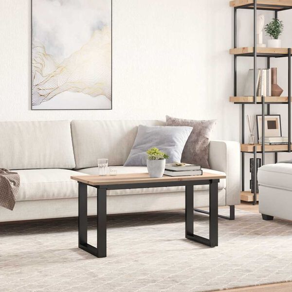 vidaXL Stalvir&scaron;is, 90x40x1,7cm, pu&scaron;ies medienos masyvas, stačiakampis