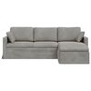 vidaXL Sofa &Scaron;viesiai pilka 198 x 134 x 80 cm Aksomas