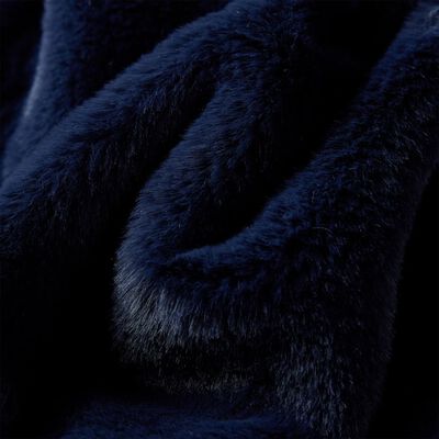 Vaikiškas paltas, tamsiai mėlynos spalvos, dirbtinis kailis, 92 dydžio
