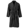 vidaXL Kilpinis chalatas, juodos spalvos, 100% medvilnė, M, unisex