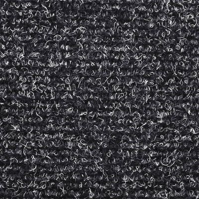 vidaXL Lipnūs laiptų kilimėliai, 15 vnt., 65x21x4cm, t. pilkos spalvos