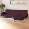 vidaXL Dvivietė sofa-lova su pakoja, violetinės spalvos, audinys