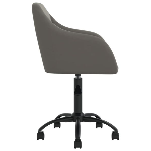 vidaXL Pasukamos valgomojo kėdės, 6vnt., tamsiai pilkos, aksomas