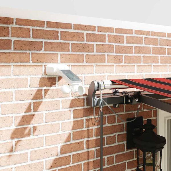 vidaXL Markizė su LED/vėjo jutikliu, oranžinė/ruda, 400x350cm