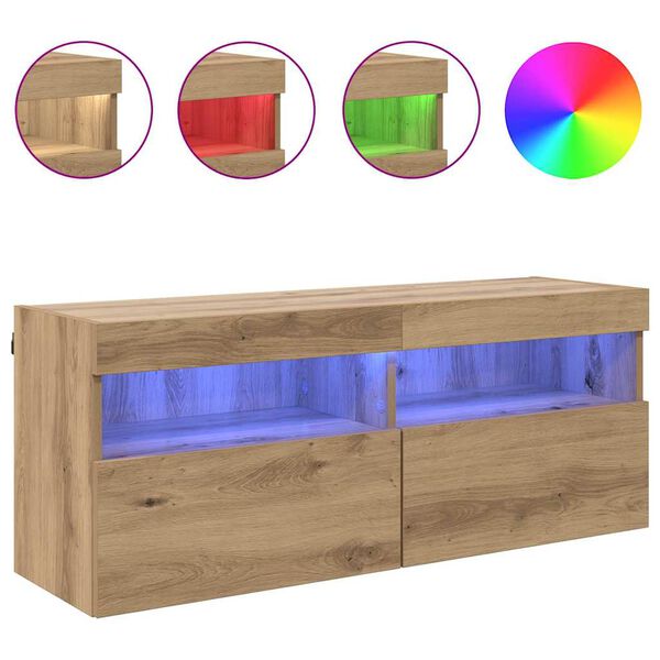 vidaXL TV sieninė spintelė Amatininkų ąžuolas 100 x 30 x 40 cm