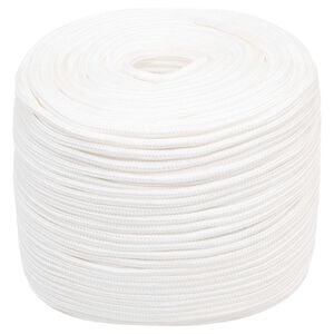 vidaXL Daugiafunkcinė buitinė virvė 6 mm 250 m Balta PP