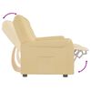 vidaXL Dvivietis atlošiamas masažinis krėslas, kreminis
