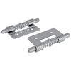 vidaXL Spyna 2 vnt. Sidabro 46 x 17 x 1,2 mm Plienas