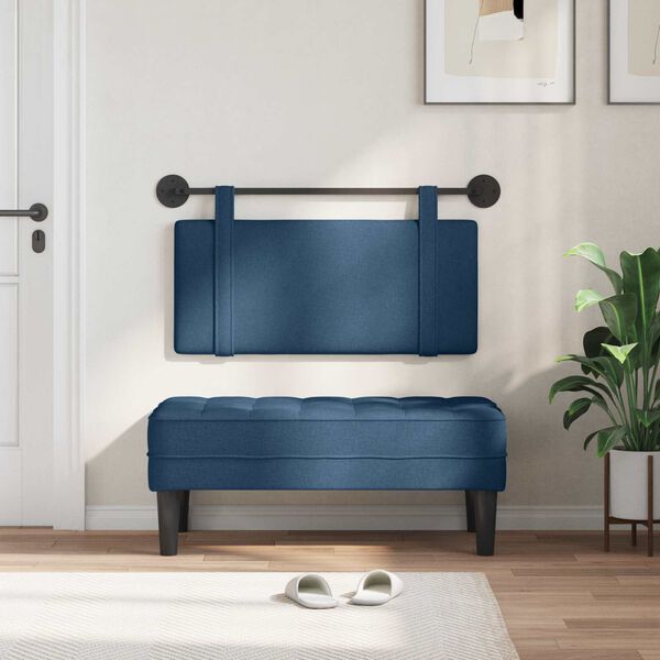 vidaXL Kabantysis galvūgalis Paprastas Mėlyna 90 x 55 x 5 cm audinys