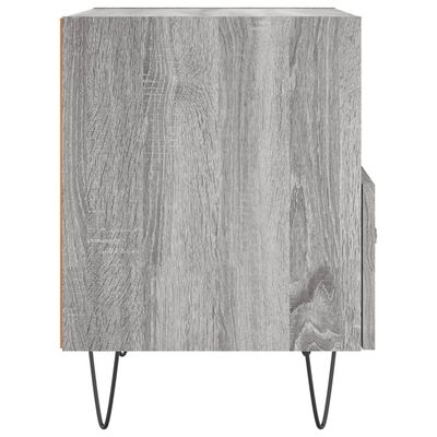 vidaXL Naktinė spintelė, pilka ąžuolo, 40x35x47,5cm, apdirbta mediena