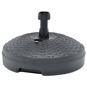 vidaXL Skėčio pagrindas, antracito, 20l, ratano imitacijos plastikas