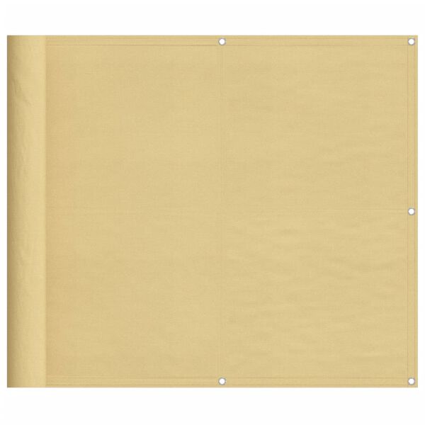 vidaXL Balkono pertvara, smėlio, 90x700cm, 100% oksfordo poliesteris