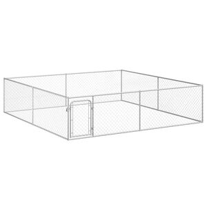 vidaXL Lauko voljeras &scaron;unims, 4x4x1m, galvanizuotas plienas