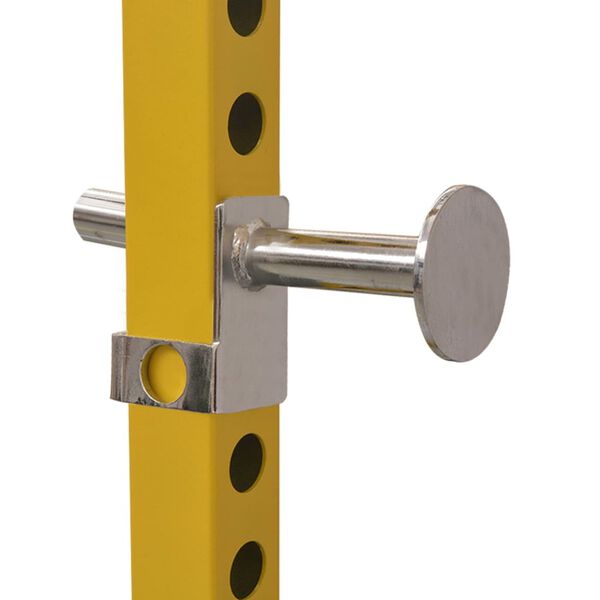 vidaXL Jėgos treniruoklis, geltonos ir juodos sp., 140x145x214cm