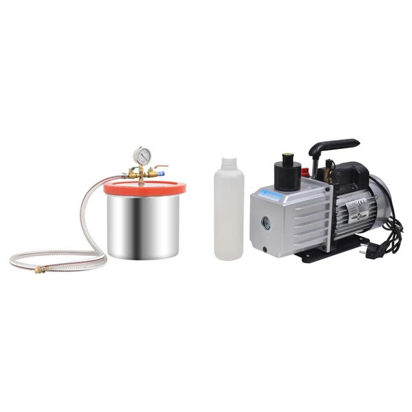 vidaXL Vakuuminė kamera su 2 pakopų siurbliu, 7,4l