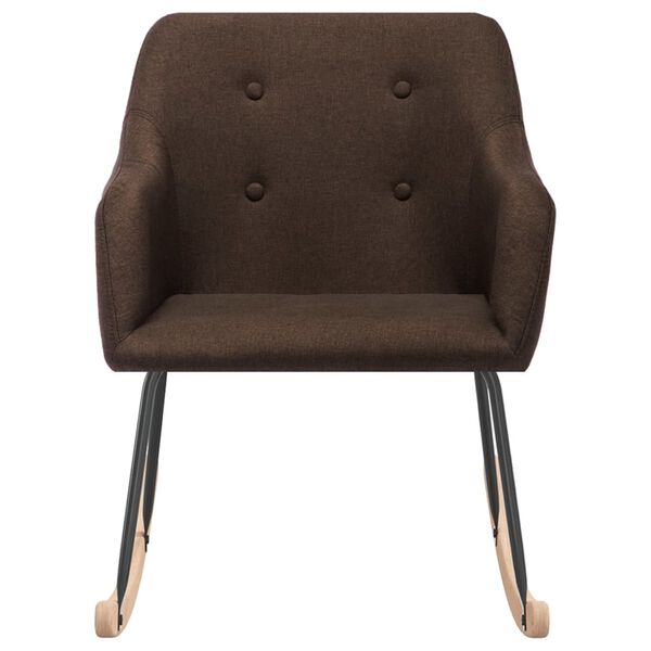 vidaXL Supama kėdė, tamsiai rudos spalvos, audinys