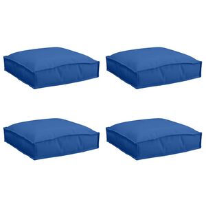 vidaXL Pagalvėlė 4 pcs Karali&scaron;ka mėlyna 40 x 40 x 8 cm