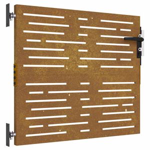 vidaXL Sodo vartai, 85x100cm, corten plienas, kvadratų dizaino