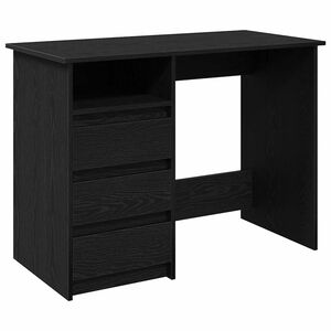 vidaXL Ra&scaron;omasis stalas, juodos spalvos, 102x50x75cm, apdirbta mediena