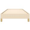 vidaXL Lovos rėmas be čiužinio, kreminės spalvos, 80x200 cm, audinys
