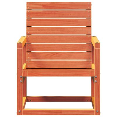 vidaXL Sodo kėdė, vaško ruda, 57,5x63x76cm, pušies medienos masyvas