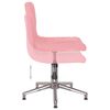 vidaXL Pasukamos valgomojo kėdės, 2vnt., rožinės spalvos, aksomas