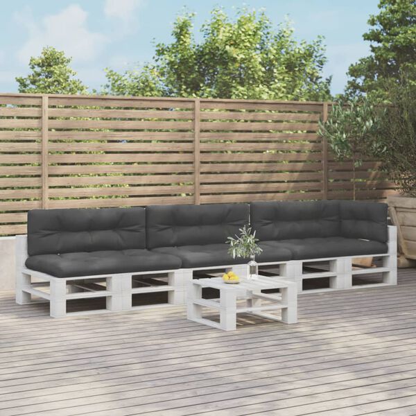 vidaXL Palečių pagalvėlės, 7vnt., juodos spalvos, audinys