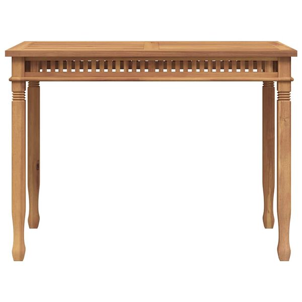 vidaXL Sodo valgomojo stalas, 120x65x80cm, tikmedžio medienos masyvas