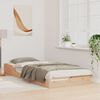 vidaXL Lovos rėmas Ruda 80 x 220 cm Kietos pušies mediena