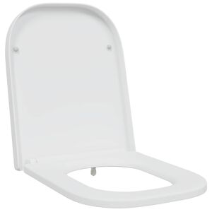 vidaXL Tualeto sėdynė Balta 47,5 x 35 x 3,6 cm Duroplastas