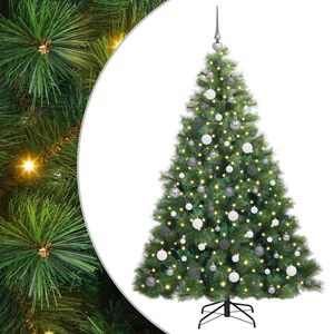 vidaXL Dirbtinė Kalėdų eglutė su 300 LED Žalia 180 cm PE ir PVC