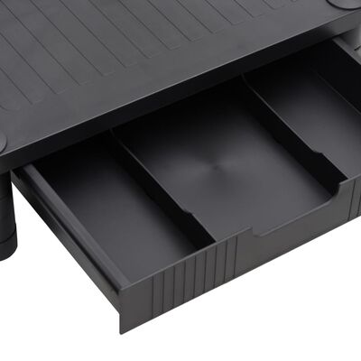 vidaXL Monitoriaus stovas, juodos spalvos, 43x30,5x13cm