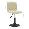 vidaXL Pasukama valgomojo kėdė, kreminės spalvos, aksomas (333697)
