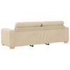vidaXL Sofa 3 pcs Kreminė 221 x 80 x 80 cm Lino mi&scaron;inio audinys