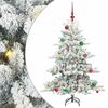 vidaXL Dirbtinė Sulankstoma Kalėdų Eglutė Balta 150 cm PVC ir Plienas