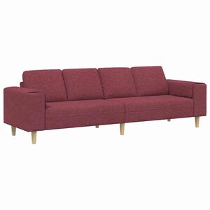vidaXL Svetainės sofa Vyno raudona 250 x 77 x 76 cm Poliesteris