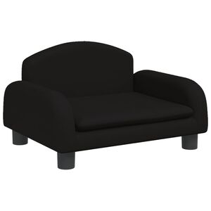 vidaXL Vaikiška sofa, juodos spalvos, 50x40x30 cm, audinys