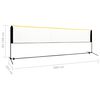 vidaXL Reguliuojamas badmintono tinklas, 500x103x94&ndash;158cm, metalas