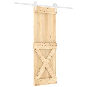 vidaXL Slankios durys Natūrali ir Balta 70 x 210 cm